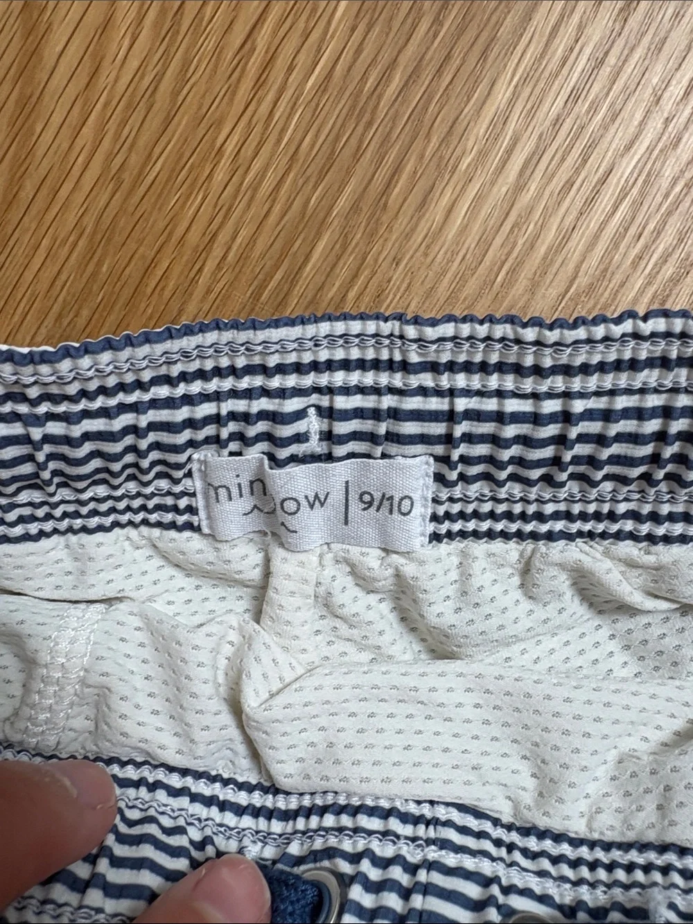 Minnow boys trunks navy stripe